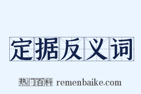 定据反义词是什么意思的图片